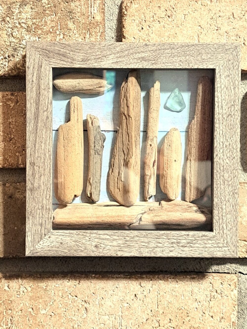 Handmade Driftwood Scene in a Shadowbox Frame - Picture 4 of 4